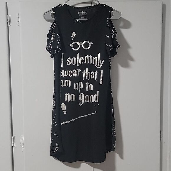 Harry Potter I Solemnly Swear Shoulder Cut Out Nightgown - Picture 3 of 4